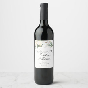 Étiquette Pour Bouteilles De Vin Mariage espagnol Eucalyptus