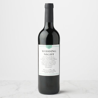 Étiquette Pour Bouteilles De Vin Mariage Étape NUIT DE NOCE