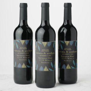 Étiquette Pour Bouteilles De Vin Mariage feuille de tableau noir