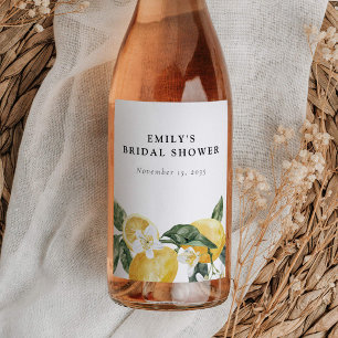 Étiquette Pour Bouteilles De Vin Mariage Lemon Citrus Main Squeeze