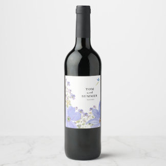 Étiquette Pour Bouteilles De Vin Mariage Lilac Rêveur