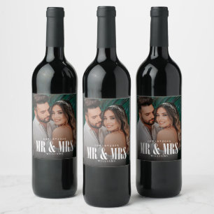Étiquette Pour Bouteilles De Vin Mariage M. & Mme Photo