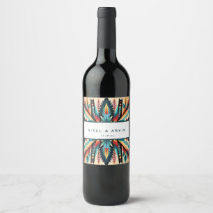 Étiquette Pour Bouteilles De Vin Mariage Noms Ethniques Tribales Aztèques