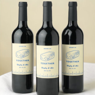 Étiquette Pour Bouteilles De Vin Mariage Thème Beurre Ensemble Enterrement de Vie d