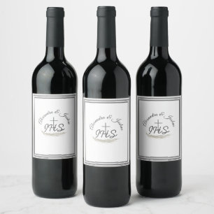 Étiquette Pour Bouteilles De Vin Mariage Verse Bible Catholique Cadre