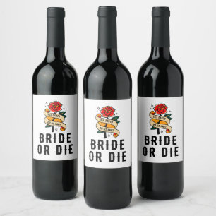 Étiquette Pour Bouteilles De Vin Mariée Ou Mort Jusqu'À La Mort Ne Faisons-Nous Par