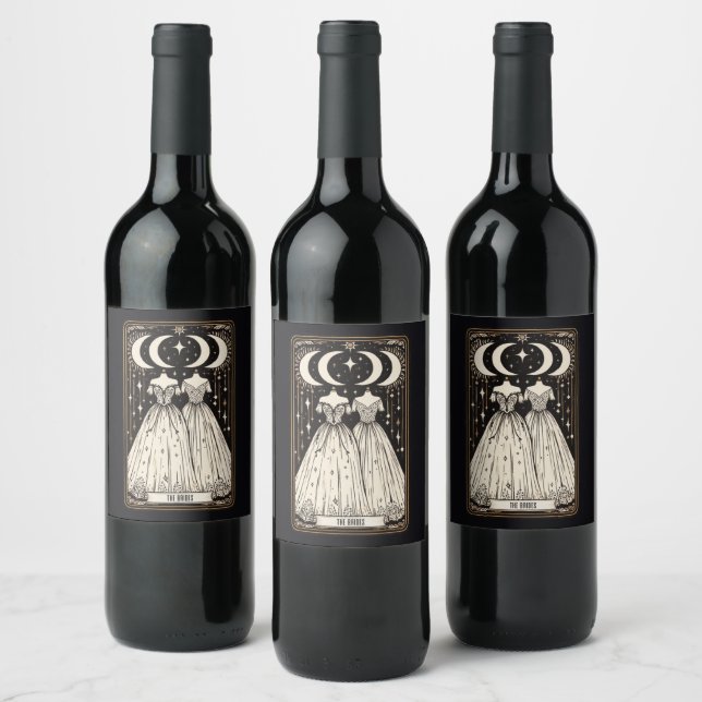 Étiquette Pour Bouteilles De Vin Mariées du mariage Tarot (Bouteilles)