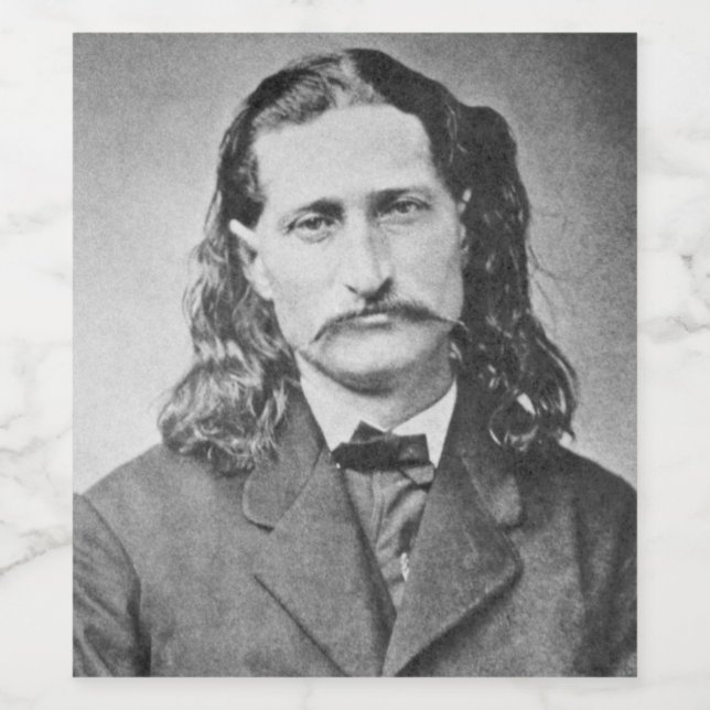 Étiquette Pour Bouteilles De Vin Marshal Wild Bill Hickok Old West Gunfighter (Étiquettes simples)