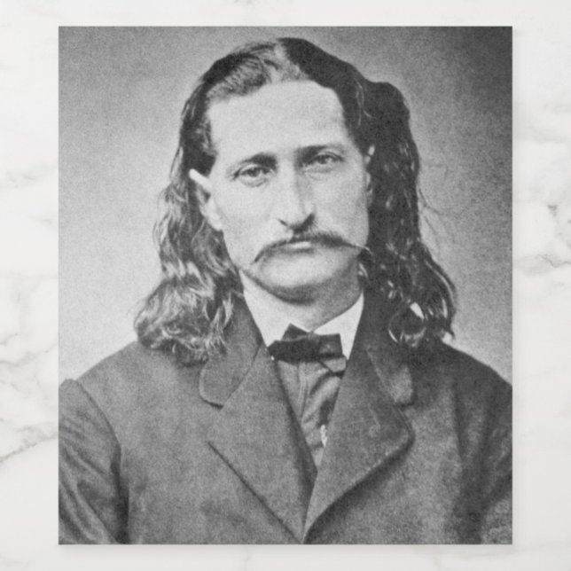 Étiquette Pour Bouteilles De Vin Marshal Wild Bill Hickok Old West Gunfighter (Étiquettes simples)