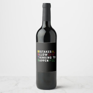 Étiquette Pour Bouteilles De Vin Math Enseignant Math Math Autoriser Happen