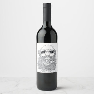 Étiquette Pour Bouteilles De Vin Matt a un oiseau dans sa barbe