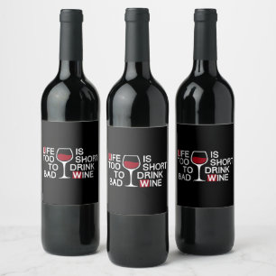 Étiquette Pour Bouteilles De Vin Mauvais vin
