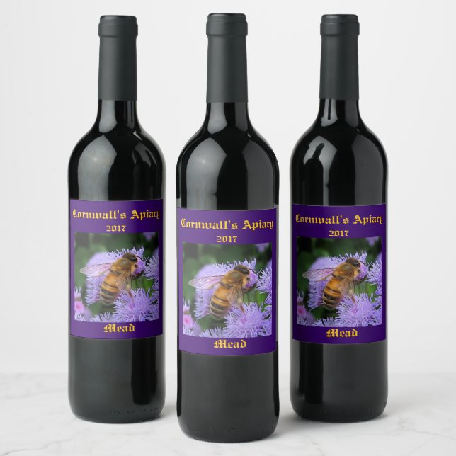 Étiquette Pour Bouteilles De Vin Mead Miel Étiquette de vin (Bouteilles)