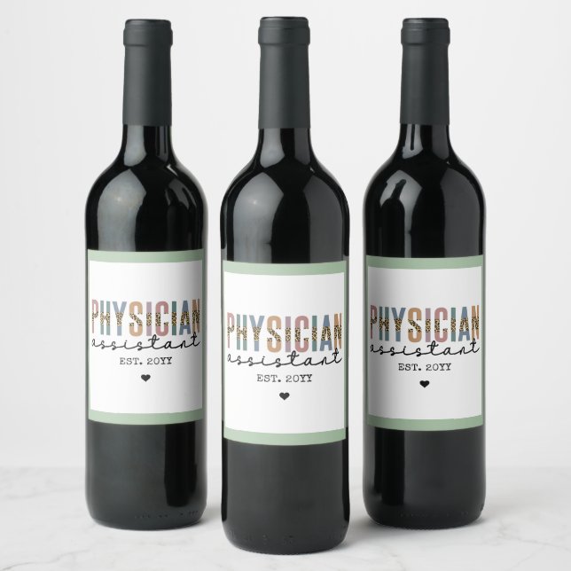 Étiquette Pour Bouteilles De Vin Médecin adjoint associé (Bouteilles)
