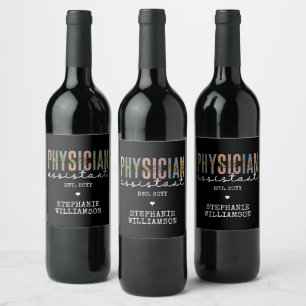 Étiquette Pour Bouteilles De Vin Médecin sur mesure Assistant Médecin Associé PA