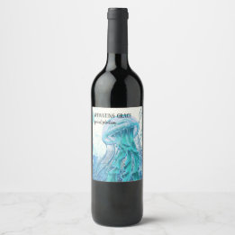 Étiquette Pour Bouteilles De Vin Méduse | Captivant Bouteille d'Artsy Grace