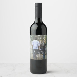 Étiquette Pour Bouteilles De Vin Meilleur papa jamais photo