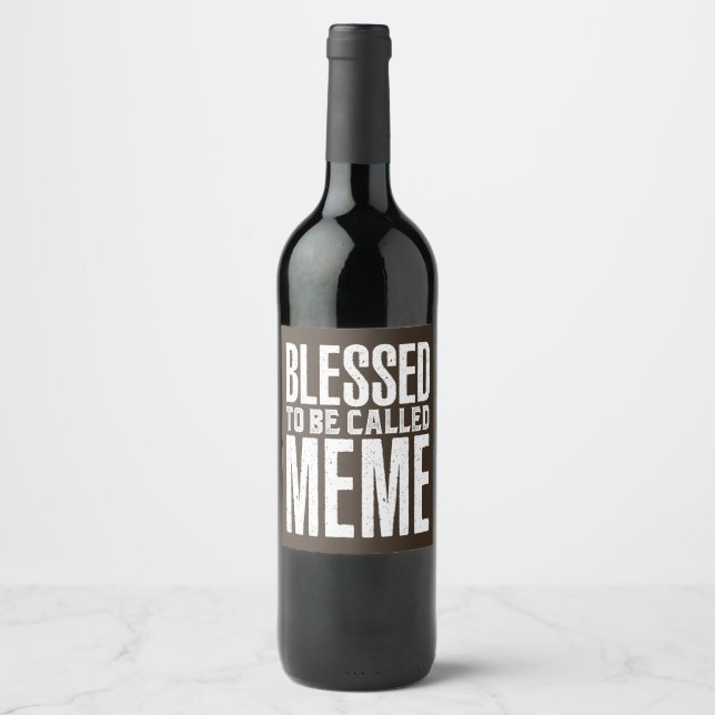 Étiquette Pour Bouteilles De Vin Mème béni (Devant)