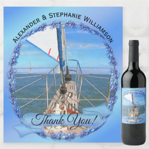 Étiquette Pour Bouteilles De Vin Merci de navigation de San Francisco 0869