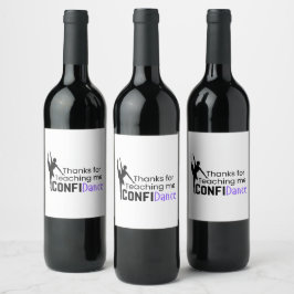 Étiquette Pour Bouteilles De Vin Merci d'enseigner ConfiDance !