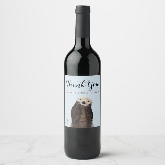 Étiquette Pour Bouteilles De Vin Merci d'être absolument fabuleux (Devant)