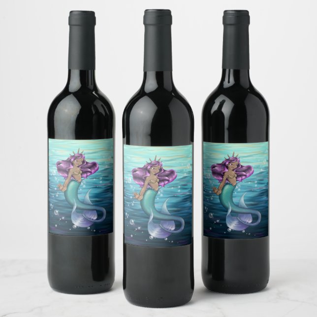 Étiquette Pour Bouteilles De Vin Mermaid Iole (Bouteilles)