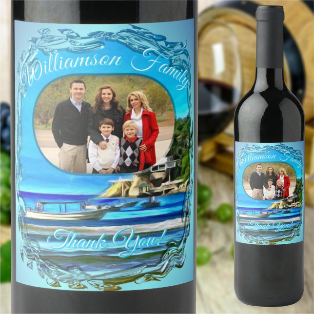 Étiquette Pour Bouteilles De Vin Mismaloya Family Merci 0346 (Créateur téléchargé)