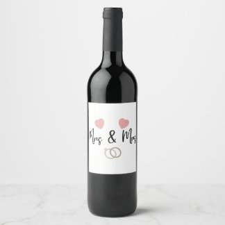 Étiquette Pour Bouteilles De Vin Mme & Mme