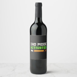 Étiquette Pour Bouteilles De Vin Mode père : Activé   Gamer papa