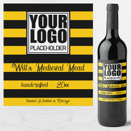 Étiquette Pour Bouteilles De Vin Modèle de logo d'étiquette de hydromel Fun Bumble