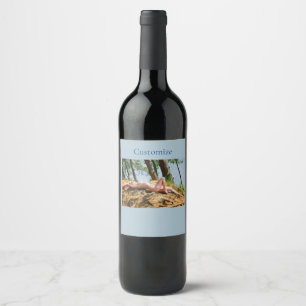Étiquette Pour Bouteilles De Vin Modèle féminin bronzage Thunder_Cove