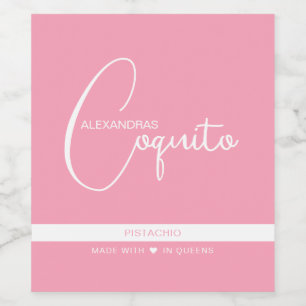 Étiquette Pour Bouteilles De Vin Modern Coquito Food and Beverage Label Set