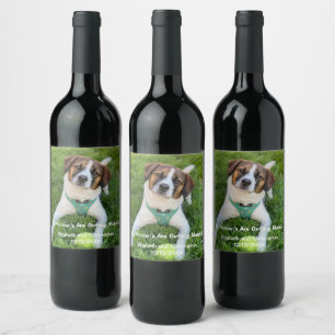 Étiquette Pour Bouteilles De Vin Mon être humain se marie Fiançailles Photo Wi-Fi