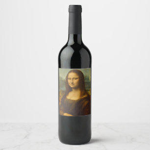Étiquette Pour Bouteilles De Vin Mona Lisa, La Joconde, 1503 par Leonardo da Vinci