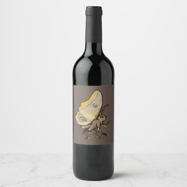 Étiquette Pour Bouteilles De Vin Moth (Devant)