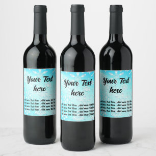 Étiquette Pour Bouteilles De Vin Motif Crystal Snowflakes