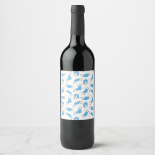 Étiquette Pour Bouteilles De Vin motif de masque Médicale