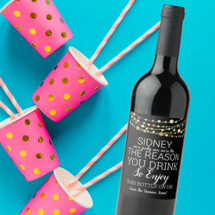 Étiquette Pour Bouteilles De Vin MOTIFS D'APPRÉCIATION DU Patron VOUS BOVEZ