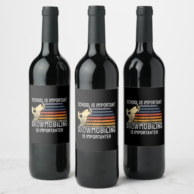 Étiquette Pour Bouteilles De Vin Motoneige Motoneige (Bouteilles)