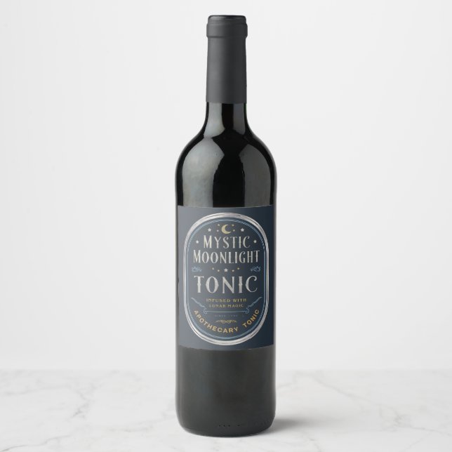 Étiquette Pour Bouteilles De Vin Mystic Moonlight Tonique (Devant)
