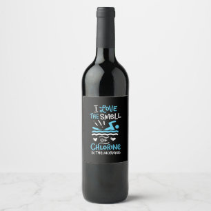 Étiquette Pour Bouteilles De Vin Nageur Natation Nager Sport Cadeau