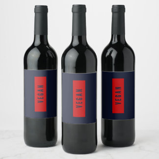 ÉTIQUETTE POUR BOUTEILLES DE VIN NATION CALIFORNIENNE VEGAN