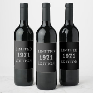 Étiquette Pour Bouteilles De Vin Né en 1971 53e anniversaire