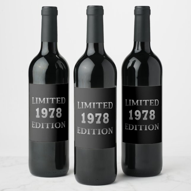 Étiquette Pour Bouteilles De Vin Né en 1978 cadeau d'anniversaire (Bouteilles)