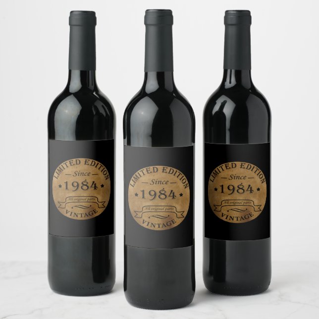 Étiquette Pour Bouteilles De Vin Né en 1984 millésime anniversaire (Bouteilles)