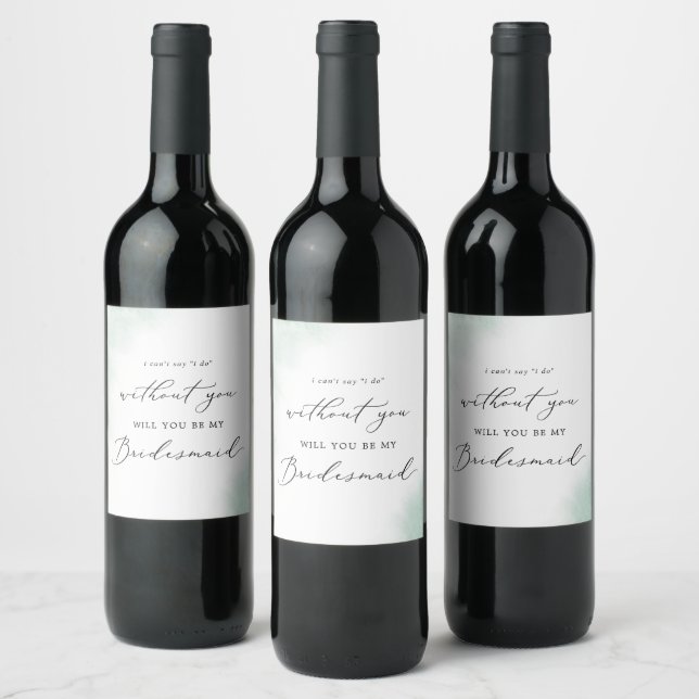 Étiquette Pour Bouteilles De Vin Nettoyage aquarelle | Proposition d'aide d'État ve (Bouteilles)