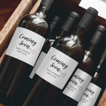 New Baby Announcement Wine Label