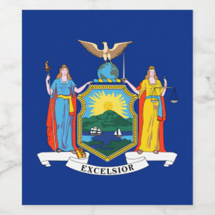 Étiquette Pour Bouteilles De Vin New York : The Empire State, Home Big Apple Flag