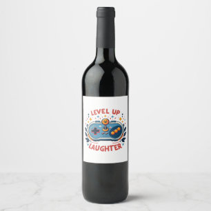 Étiquette Pour Bouteilles De Vin niveler vers le haut rire