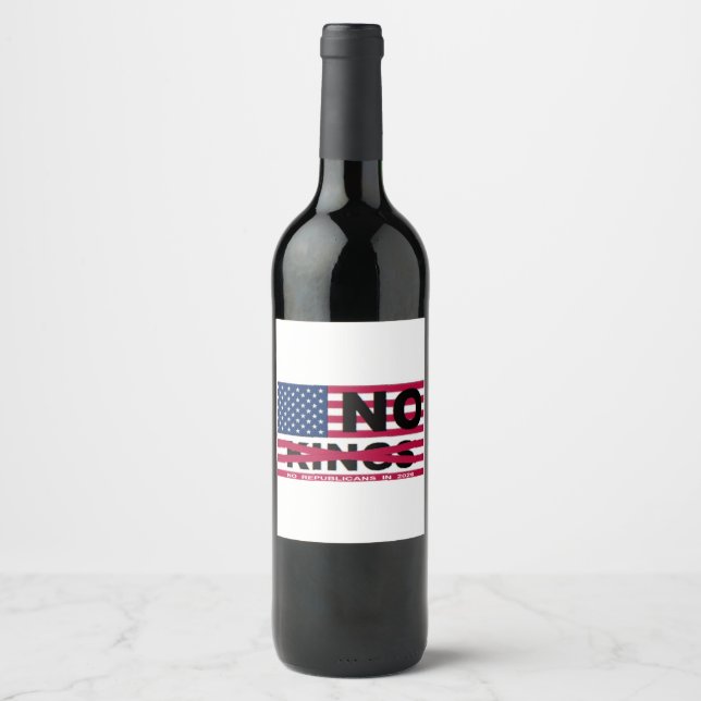 ÉTIQUETTE POUR BOUTEILLES DE VIN NO KINGS (Devant)